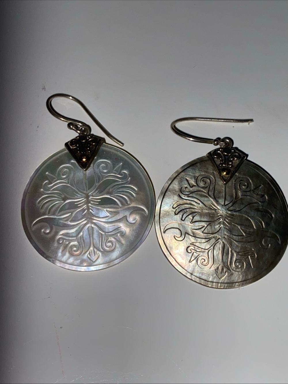 Margot Mckinney 18k white Gold Accent Sterling Silver  Dangle Earringss